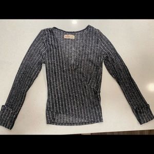 Dark gray hollister long sleeve top